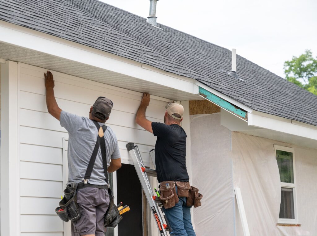 EverPlank Luxury Vinyl Siding Being Installed