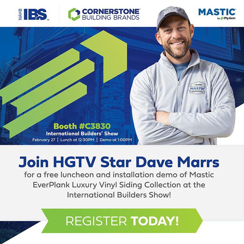 Join HGTV Star Dave Marrs at IBS 2024